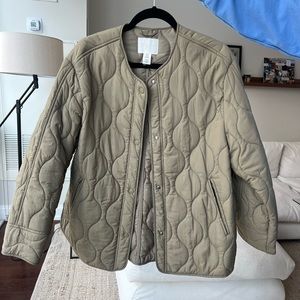 H&M Olive Green Coat - Size XS